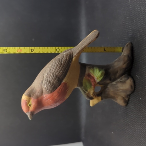 Rotkehlchen Robin ceramic hand painted bird - Picture 7 of 7